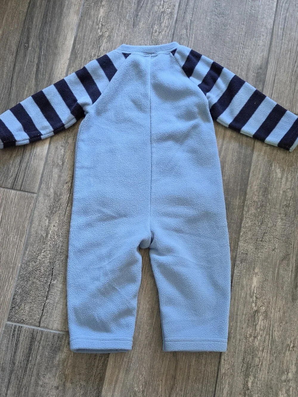 Gymboree EUC 12-18 Blue Fleece Polar Bear One-Piece Romper and Socks
